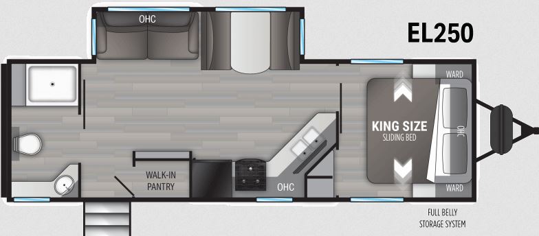 best travel trailer king bed