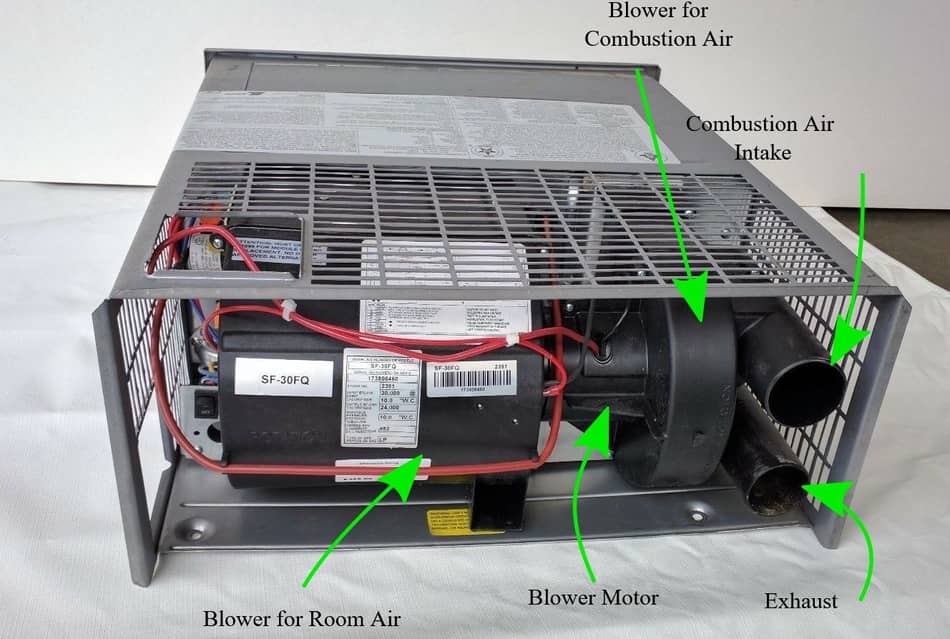 travel trailer heater fan not working