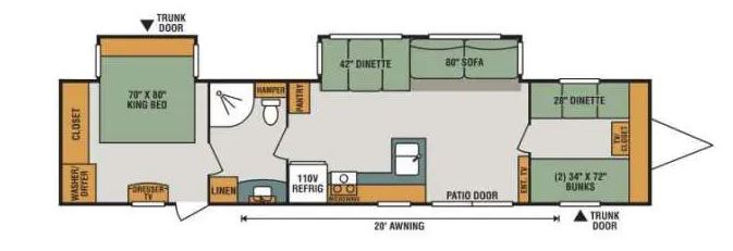 best travel trailer king bed