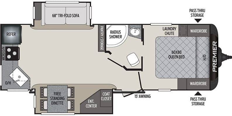 travel trailer with double slide out