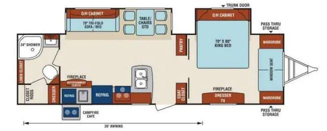 best travel trailer king bed