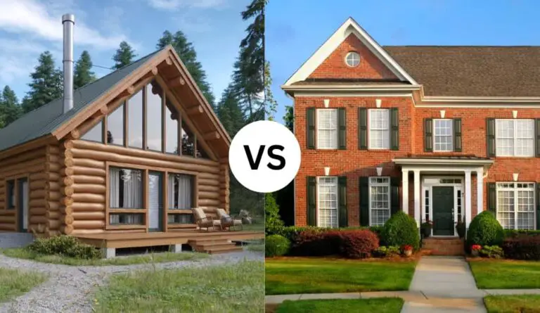 Difference Between a Log Cabin and Brick House